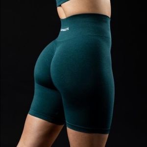 SOLD Alphalete Amplify Biker Shorts Dark Waters